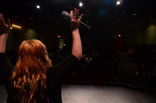 Audience from the viewpoint of our emcee, Kaitlyn O'Donnell.