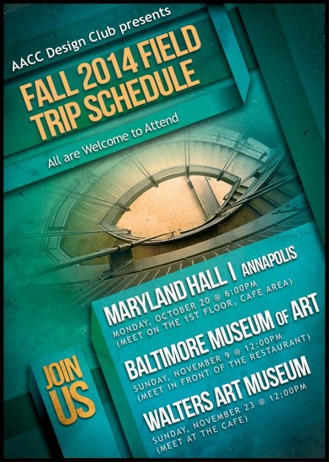 Design Club Upcoming Field Trip Schedule!