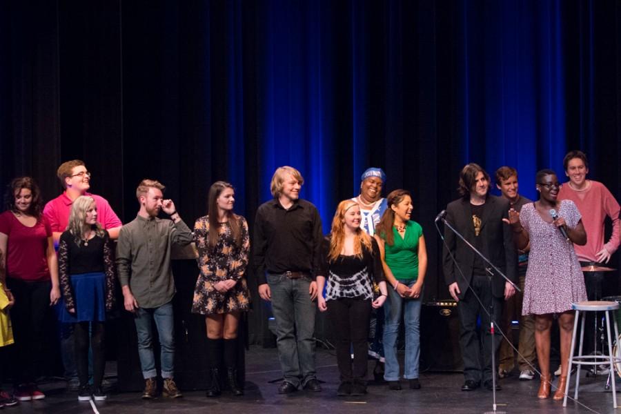 Performers of the benefit talent concert at the end of the night.