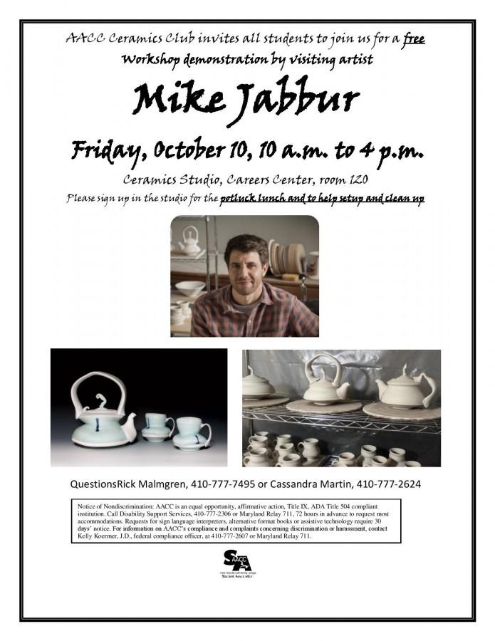 AACC Ceramics Club Event on October 10th!