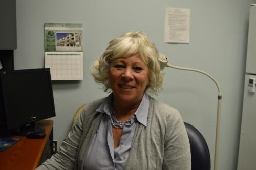 Beth Mays RN and coordinator of Health Services and other employees have stress releasing Ziploc bags filled with rubberbands, cinnamon hard candy and Big Red gum for people who are trying to quit.