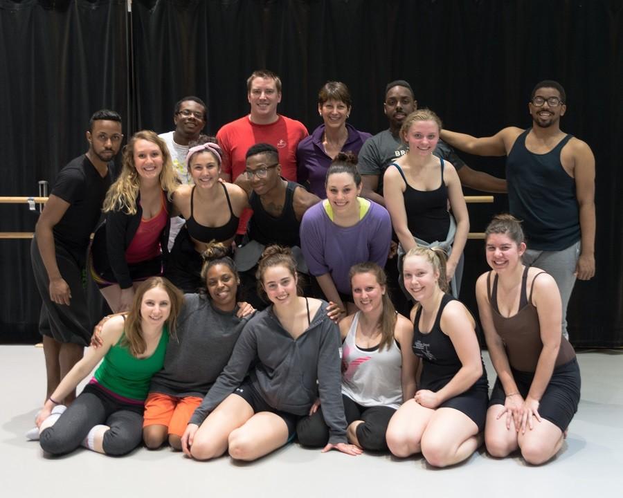 starting from the back row left to right: Jamal McCullough (apprentice), Samuel Boquist, Lynda P. Fitzgerald (Director), Anwar Thomas, Arrington Lassiter (Vice President-scheduling), the middle row: Rashad Ferguson, Rachael Scaringe (Presi- dent), Evelyn Paddy (Vice President), Tevin Williams, Elisabeth Lee, Madeline Gorman and finally Bottom row: Caroline Callahan (apprentice), Chelsea Muhammad, Adrian Gusky, Emily Rey, Jordan Smith, Ida Glaze 