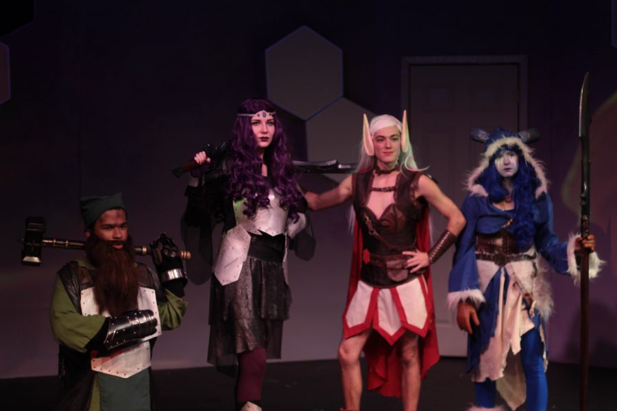 The actors of In Love and Warcraft in full costume for their performance. 