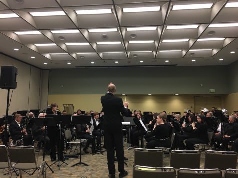 The Concert Band and Chamber Winds ensemble performs at the Baltimore Convention Center on Feb. 11.