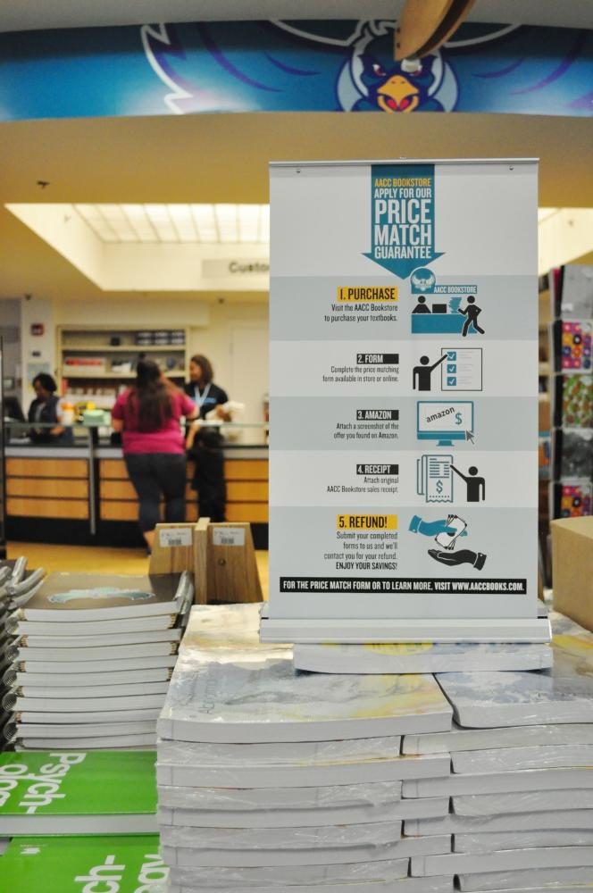 AACC's bookstore will Price Match with Amazon all new books.  