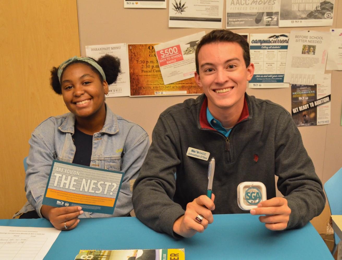 SGA promoting the Nest at the Involvement Fair 