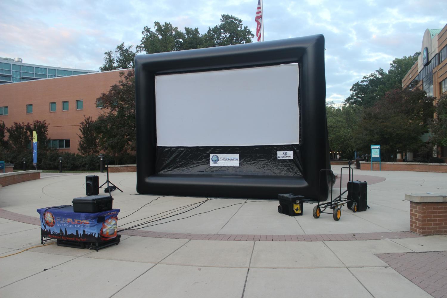 The+Princess+Bride+was+screened+on+an+inflatable+screen+over+at+West+Campus.+