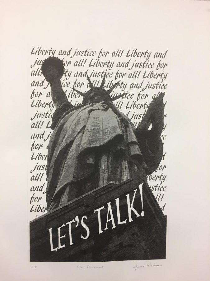 Students print posters for upcoming protests