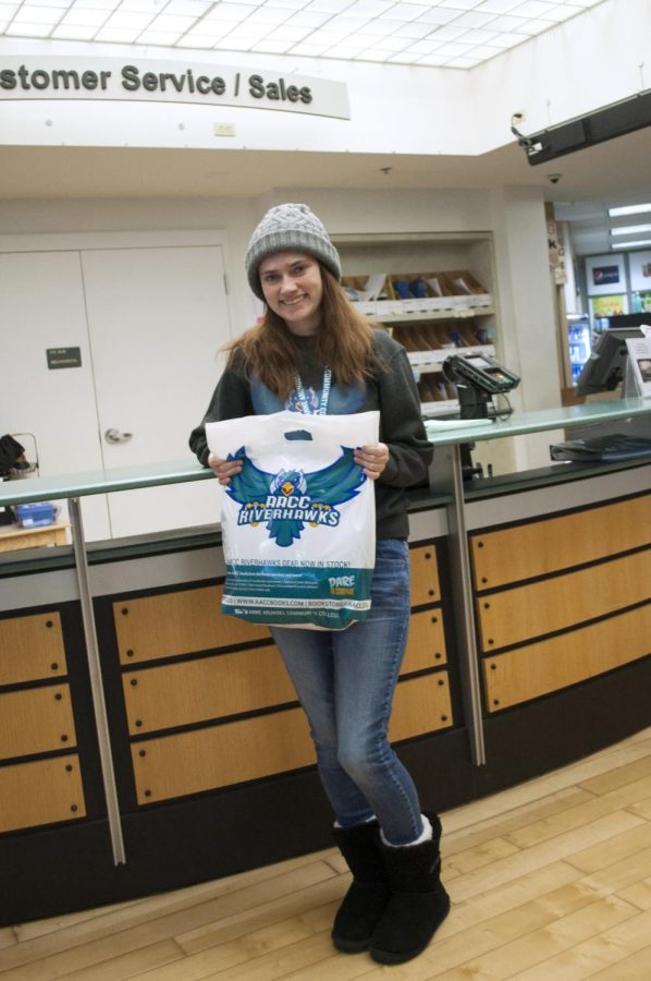 Holiday gift-giving can be stressful for shoppers like bookstore employee and third-year culinary student Myra Umberger.