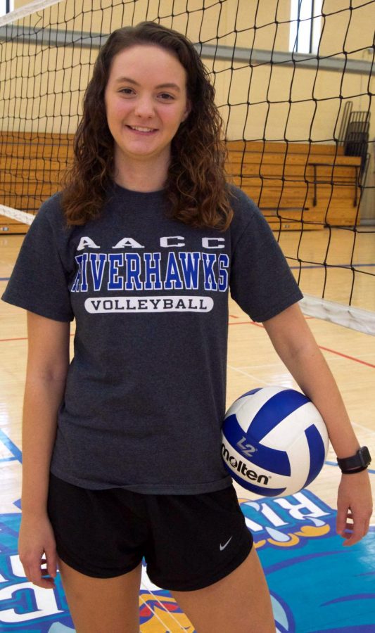 Computer science major Emelyn Wilkerson started the Volleyball Club to teach other people the sport.