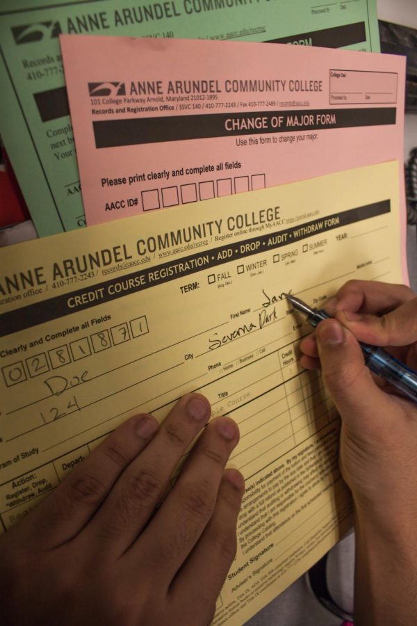 Students register for classes later than usual.
Photo by Mary Kane