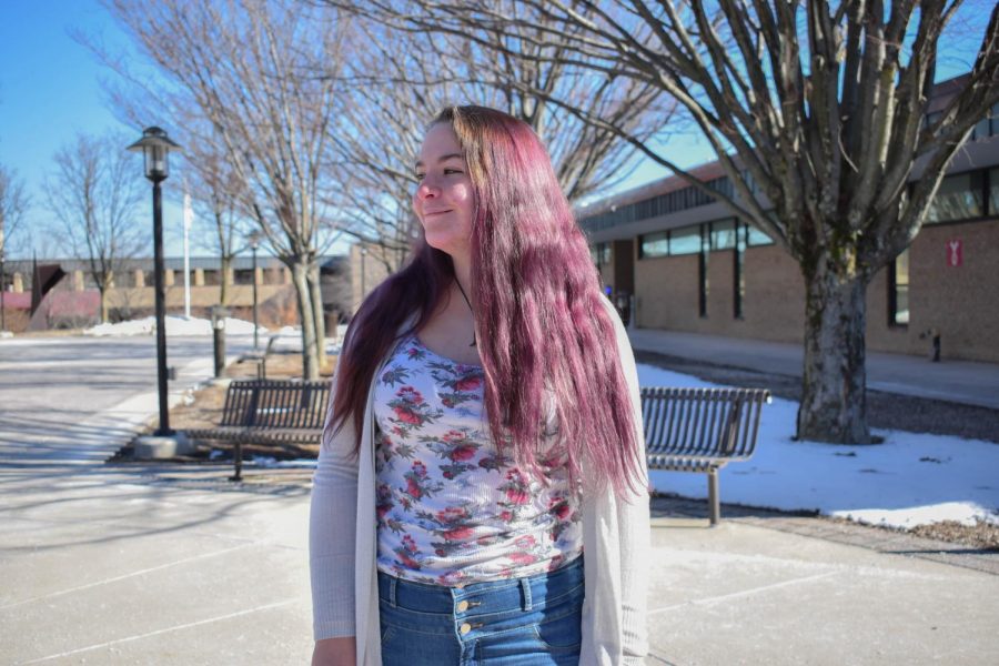 Kelly Savage, a first-year education student, says Millennial Pink is her favorite trend.  
Photo by Sarah Noble