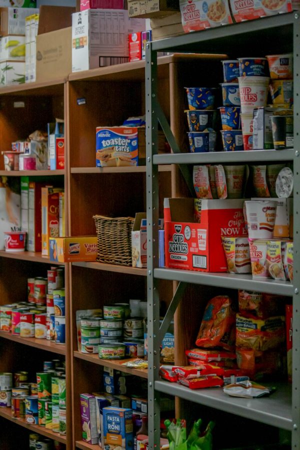 AACC’s student food pantry is overflowing, thanks to campus donations.
Photo by Raquel Hamner