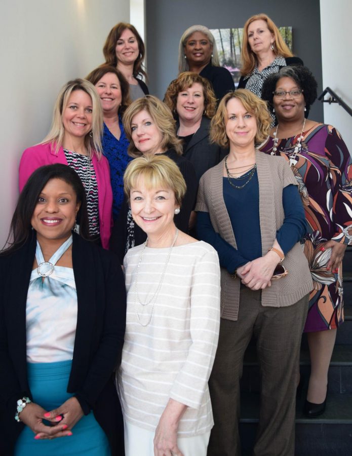 AACC employs twice as many women as men in faculty, administration and staff positions. Pictured here are some of AACC’s female administrators.
