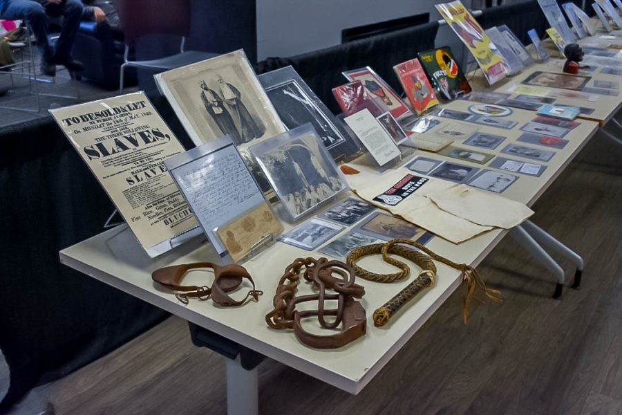 The SUN Dining Hall held artifacts of black history from the Black History Mobile Museum.