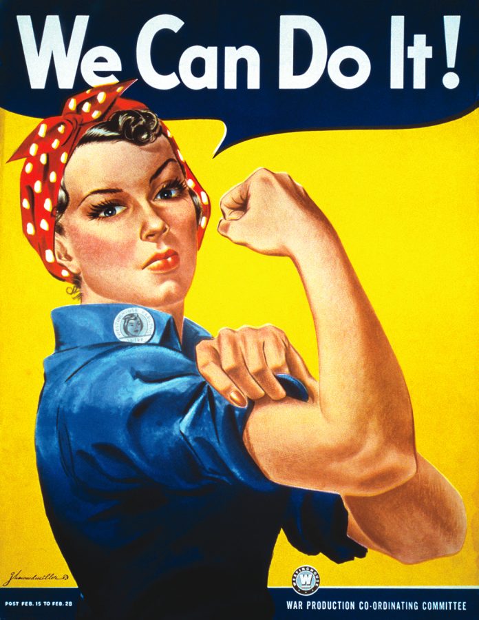 Artist+J.+Howard+Miller+made+the+famous+We+Can+Do+It%21+poster+in+1941.+Now%2C+more+women+than+ever+work+in+traditionally+male+jobs.