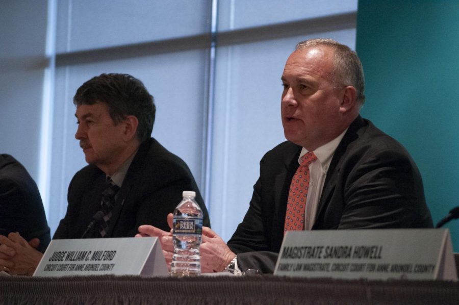 Maryland Circuit Judge William Mulford speaks at the forum.