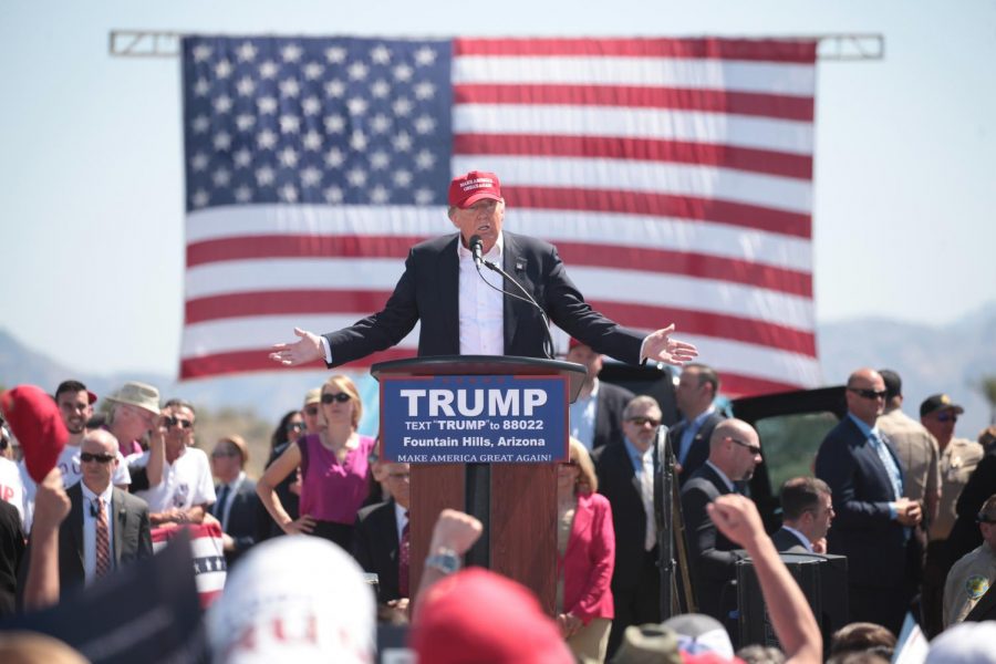 President Donald Trump speaks to a crowd in Arizona. He announced in September he would end protections for immigrants who came to the U.S. illegally as children.
