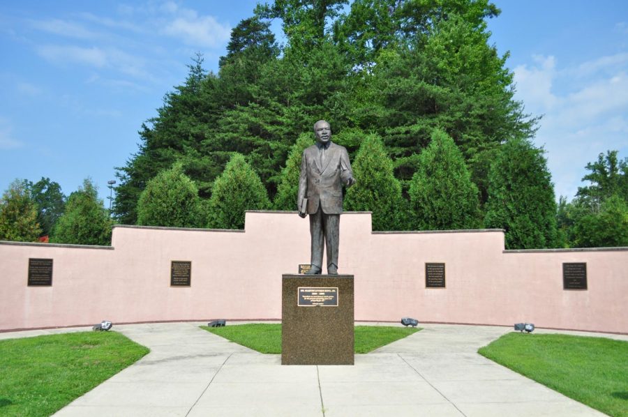 The area around AACC’s Martin Luther King Jr. memorial will receive a redesign this summer.