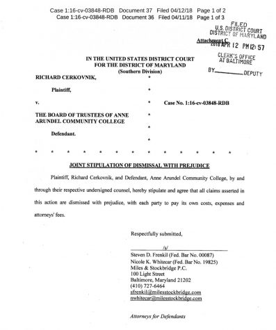 College, former admin settle gender lawsuit