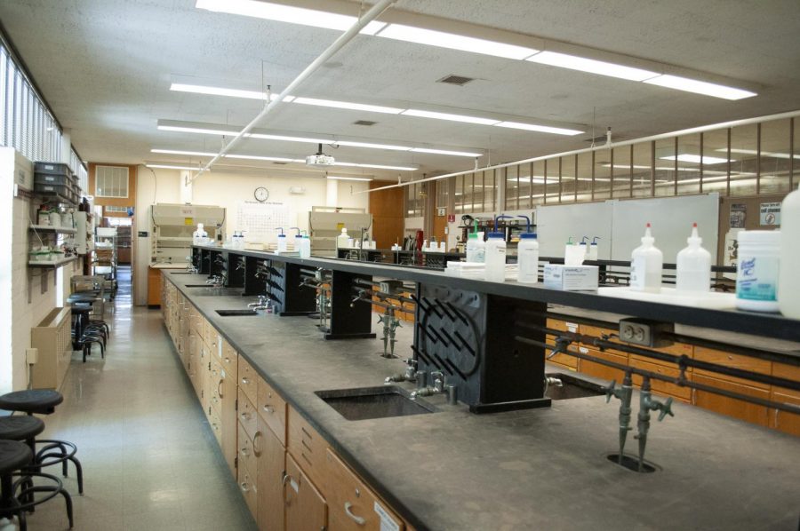 The county executive's proposed budget eliminates funding college administrators had planned to use to update the Dragun building's science labs.