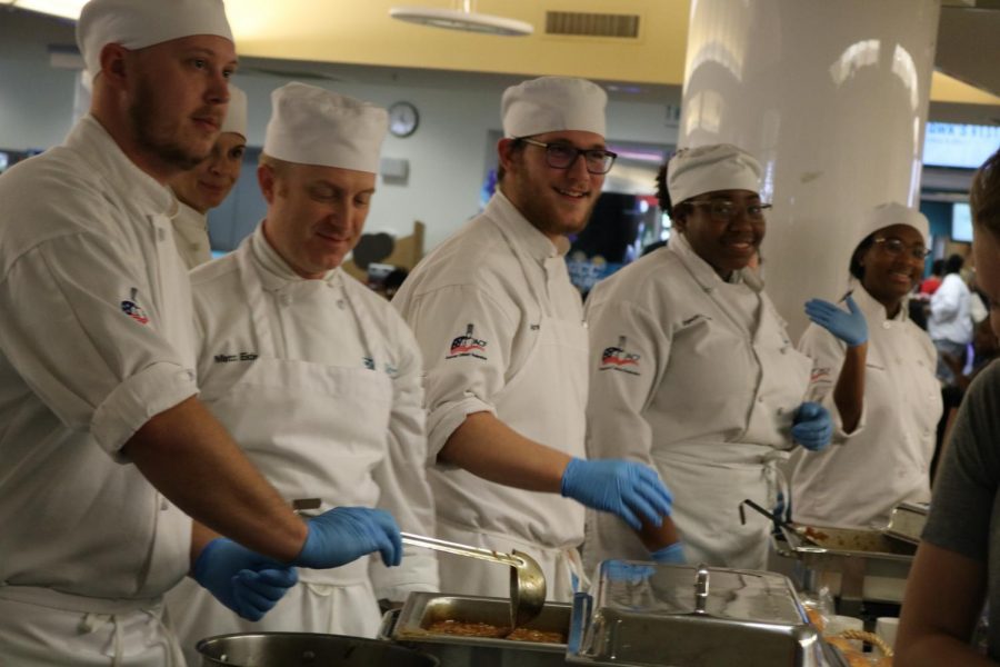 HCAT students prepare for the annual Empty Bowls event, which raises money for veterans on campus. 