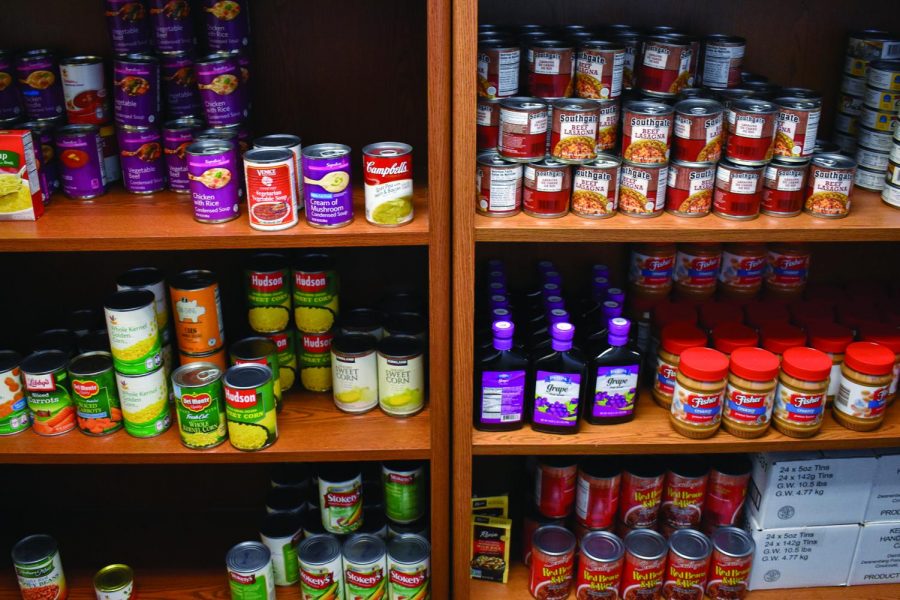 The campus food pantry in SUN 225 is sponsored by the Maryland Food Bank and allows students to take up to 30 pounds of food and toiletries per visit.