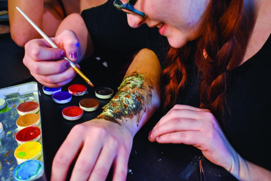 Third-year entrepreneurship student Emily Sokolowski does special-effects makeup and plans to start her own makeup company in the future.