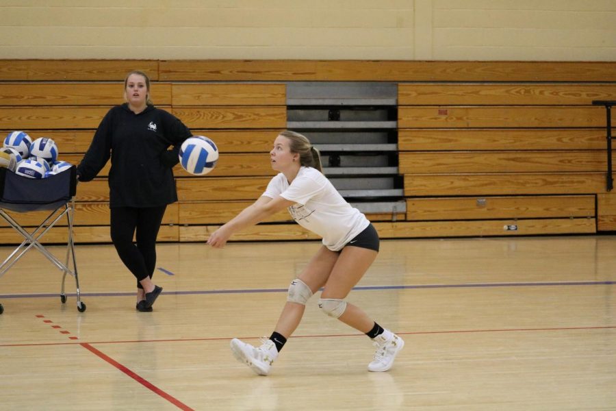 Sylvia Frye, a first-year ultrasound technician student, plays volleyball in the fall and softball in the spring. She is one of three Riverhawks who play dual sports.