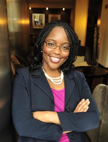 Dr. Michelle Asha Cooper spokes about the importance of looking at issues through a racial lens.