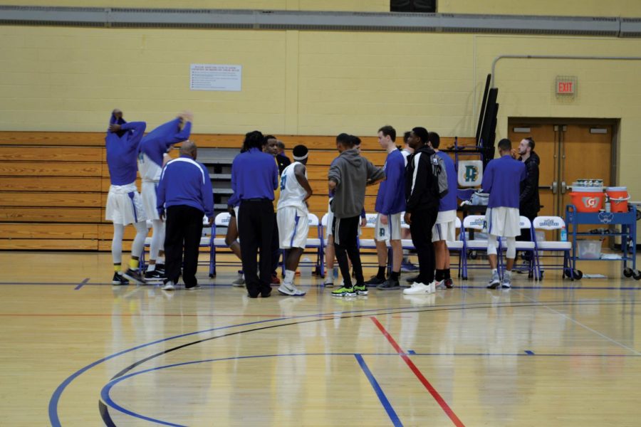 Riverhawks’ Men’s Basketball prepares to play Chesapeake Community College.