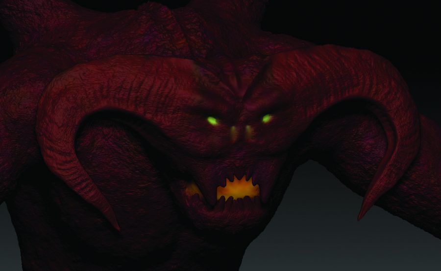 Rick Williams, Game Dev Club president, created this Balrog, a creature from the “Lord of the Rings” series. 