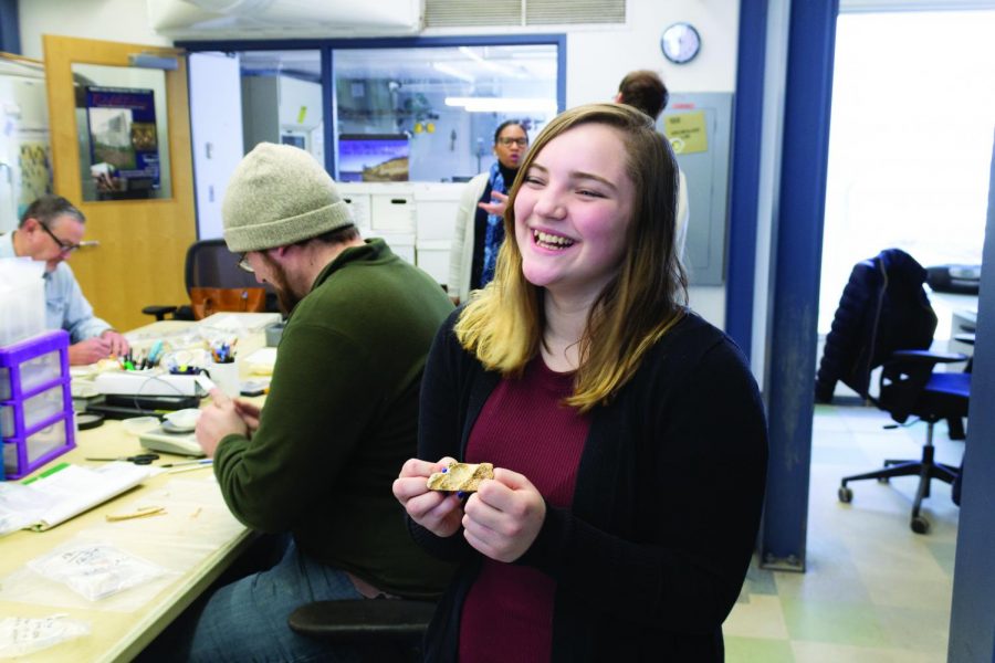 Archaeology intern Gabrielle Rapine won the Westy Award for intern excellence in October 2018.