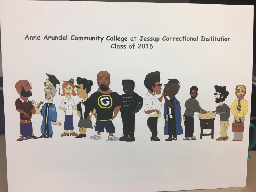 Eric Brunner, an inmate at Jessup Correctional Institution, created a digital photo of the 2016 class of graduating prisoners who earned certificates from AACC.