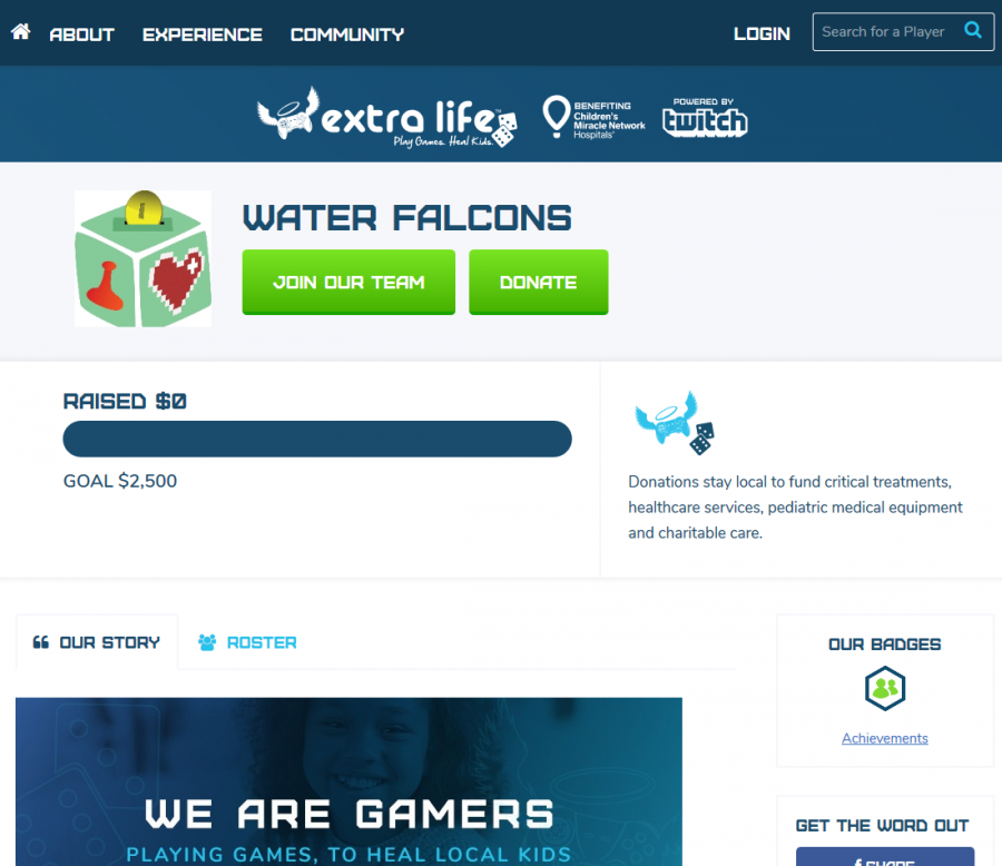 screenshot of extra-life.org