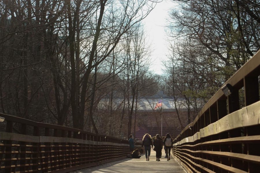 Students can help keep the environment clean in April by walking across campus instead of driving.