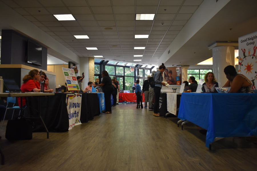 AACC's Community Service Fair is held ever semester. 