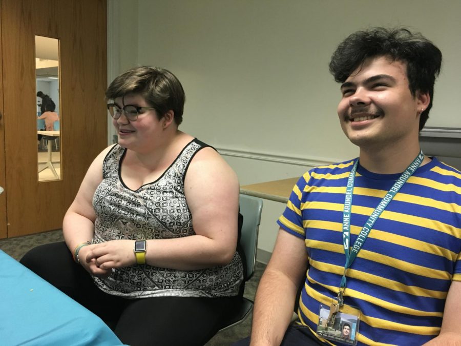 SGA and CAB are collaborating on a Spirit Week that will be from Sept. 23-27. It was a topic at both the SGA and CAB meetings on Sept. 16. Above, from left to right, SGAs Vice President of Public Relations Bri Barone and President Mitchell Santos. 