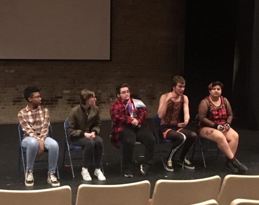 Members of the Gay-Straight Alliance share their coming out stories in a panel discussion. 