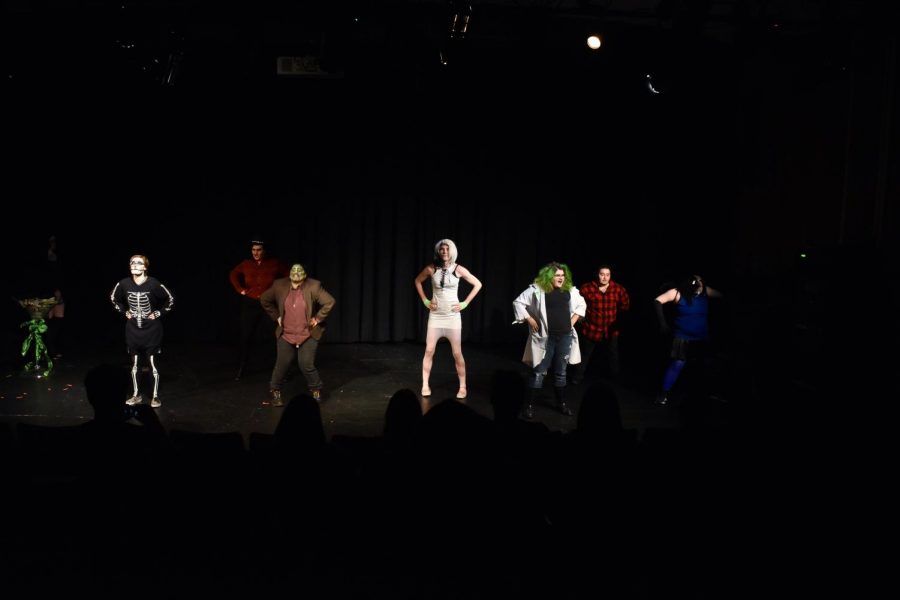 Students perform their final act in a student-led
drag show on Nov. 1.