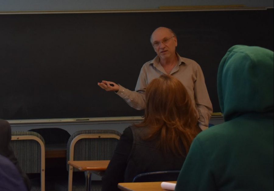 Political science professor Dan Nataf spoke about polling difficulty at the first in a series of seminars put on by the Department of Mathematics. 