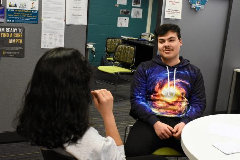 The director of the Office of Student Engagement advises the SGA. Pictured, SGA President Mitchell Santos.