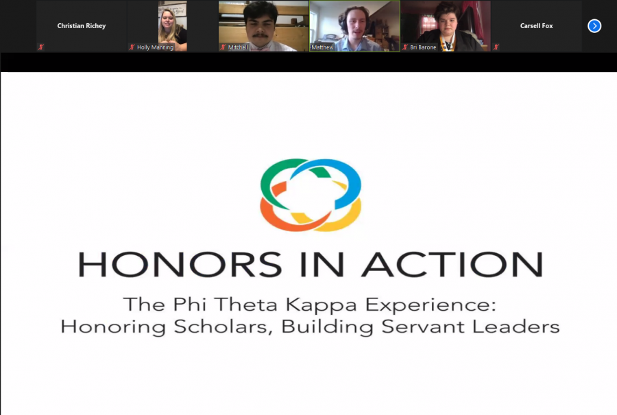 Phi Theta Kappa held their induction ceremony for new members through Zoom.