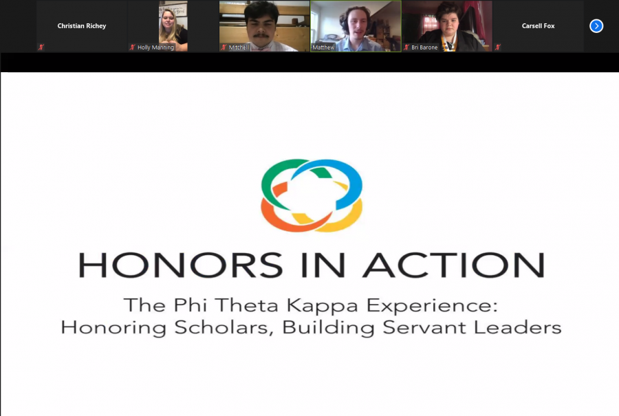 Phi Theta Kappa held their induction ceremony for new members through Zoom. 