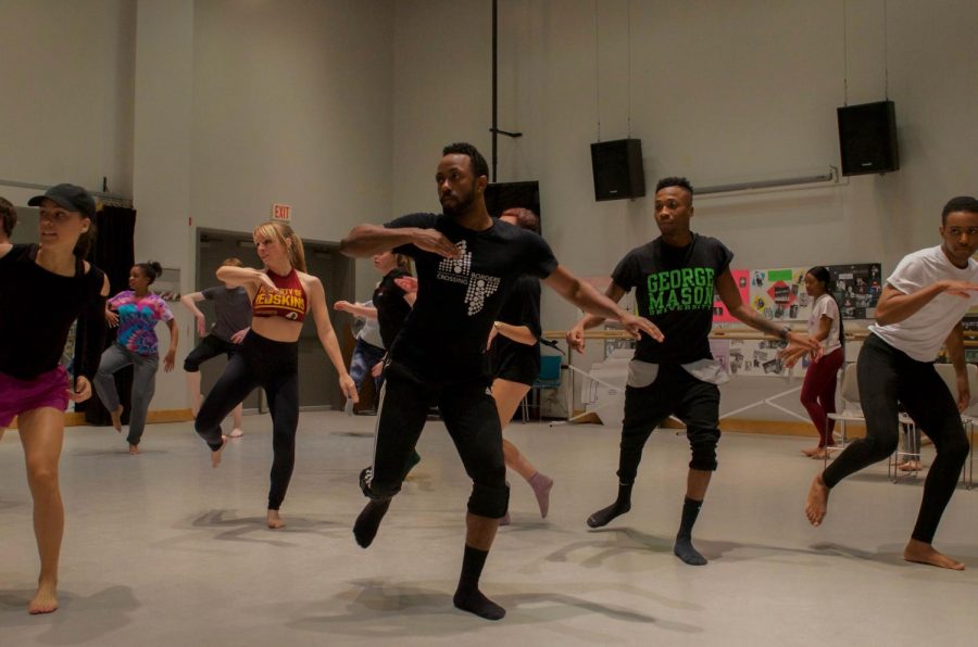 Students in performing arts classes are at greater risk of spreading coronavirus and catching COVID-19. Shown, an AACC Dance Company rehearsal from 2017.