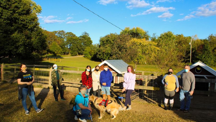 Active Minds, a student club, meets off campus last semester for a trip to Kinder Farm Park in Millersville. 