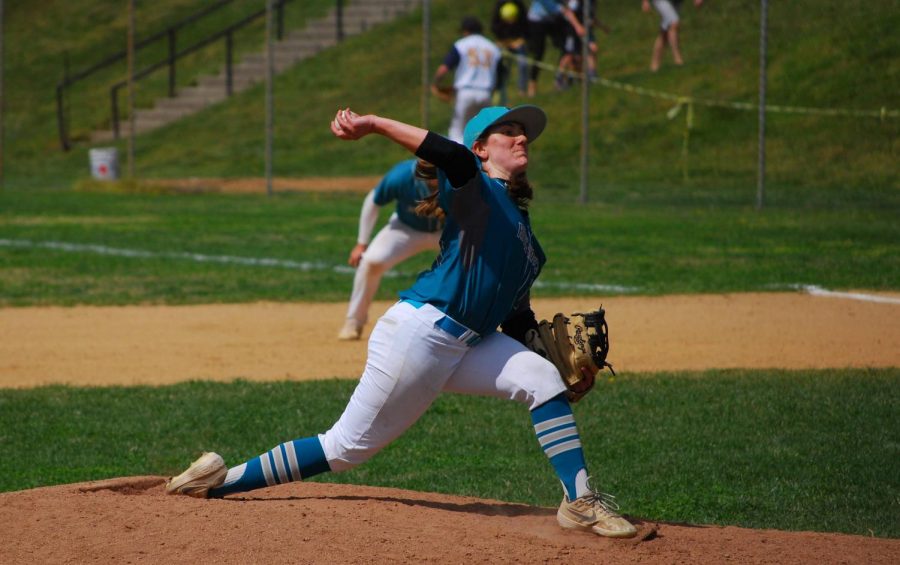 Riverhawks baseball pitcher Skylar Kaplan is the only female baseball player in the National Junior  College Athletic Association. The first-year transfer studies student says she will play for the Riverhawks again next season.