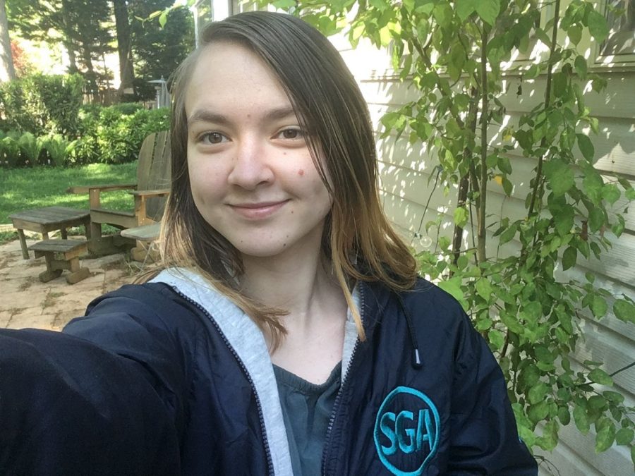 Audrey Wais, SGA's vice president for outreach, plans to become a vegan to do her part to stop climate change. She organized a virtual event to talk about the anxiety some students suffer because of climate change.