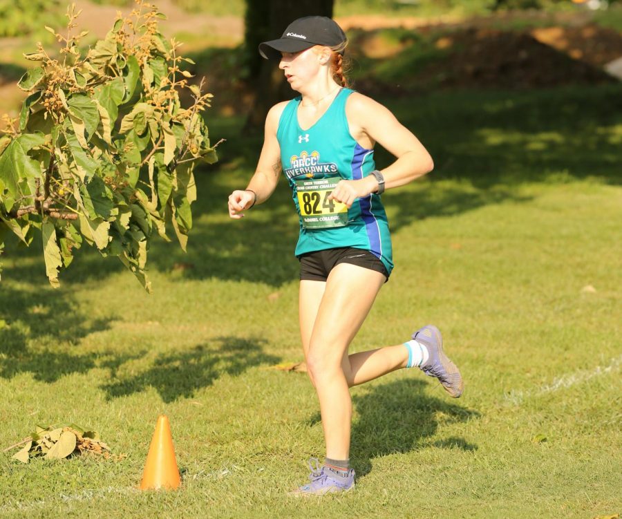 Runner Madison Palmer is leading the womens cross country team on a winning steak. The Riverhawks next meet is tomorrow.