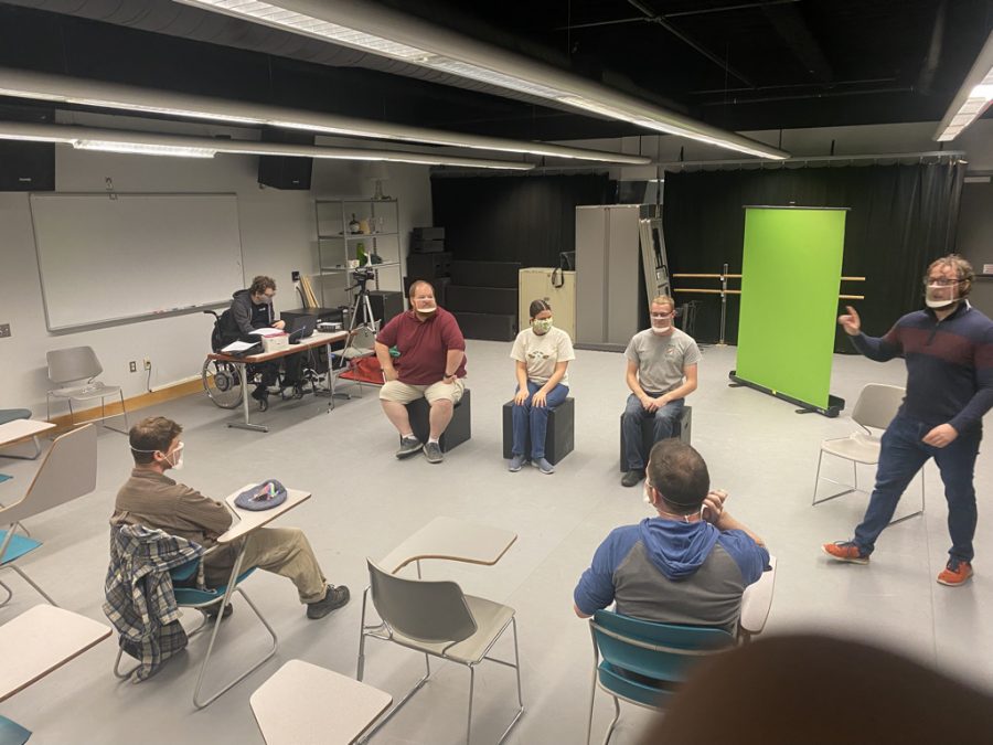 Actors from campus and the community meet twice a week to practice their improvisational skills.